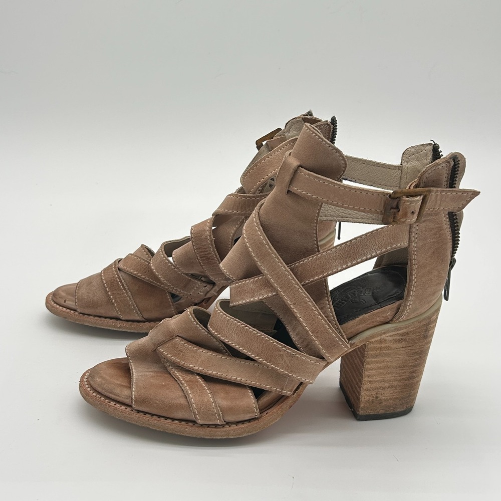 Freebird By Steven Brown Claw Sandal Strappy Genuine Leather Boho Gladiator 8 - Picture 2 of 9
